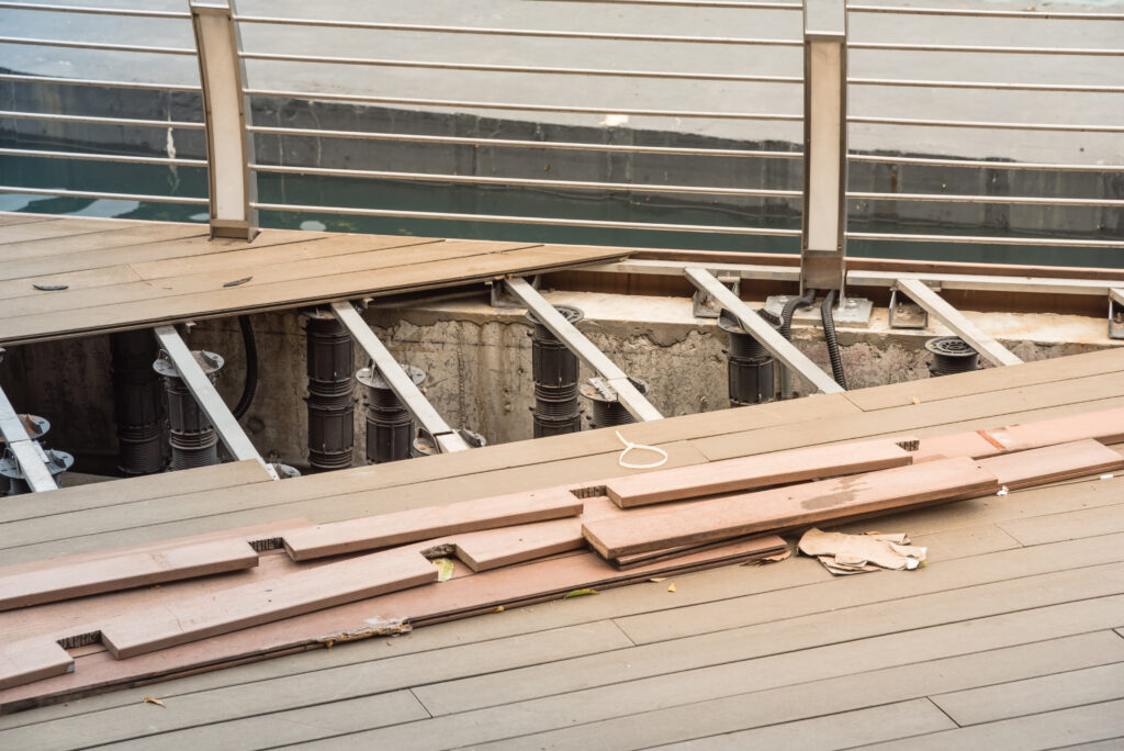 Remodel of timber boardwalk.
